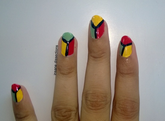colorblock nails